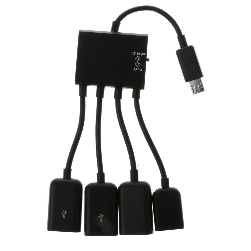 Micro USB to Micro USB + 3x USB Charge OTG Hub Host Adapter for   HTC