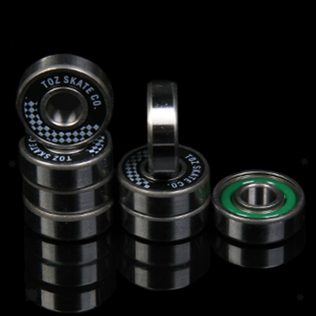 1 Set Skate Bearings Cleaner Kit with 8pcs 608-RS Bearings for Inline Skates