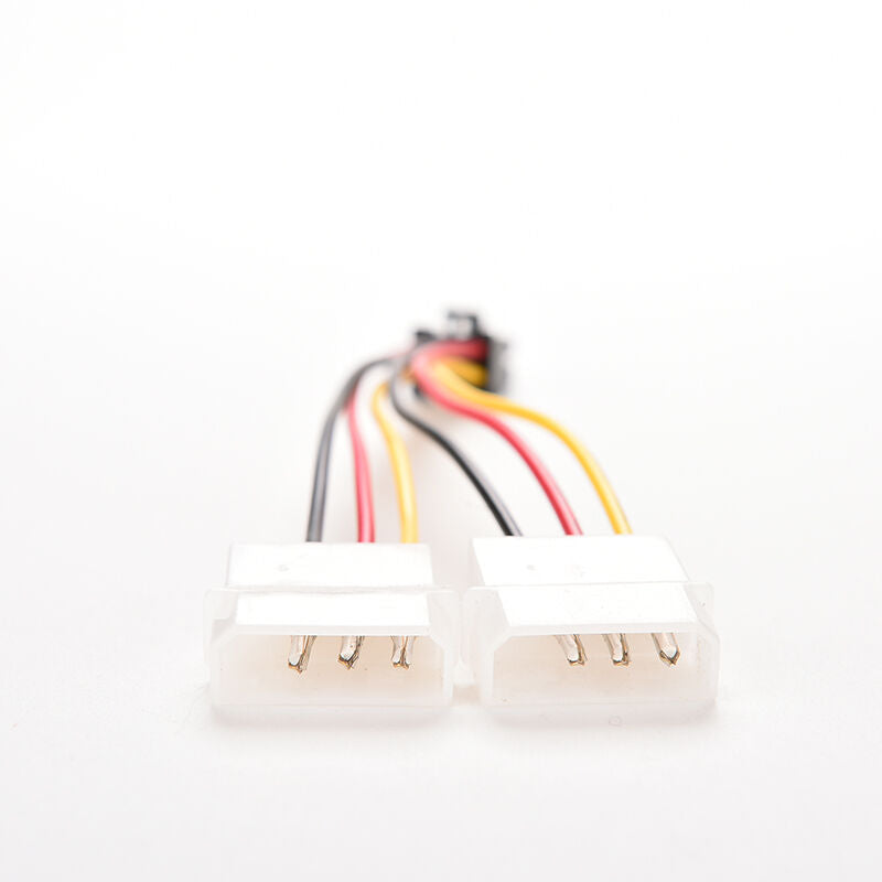 Dual (2x) Molex (4Pin) to PCI-E (6Pin)Power Converter Adapter Connector Cabl  Kt