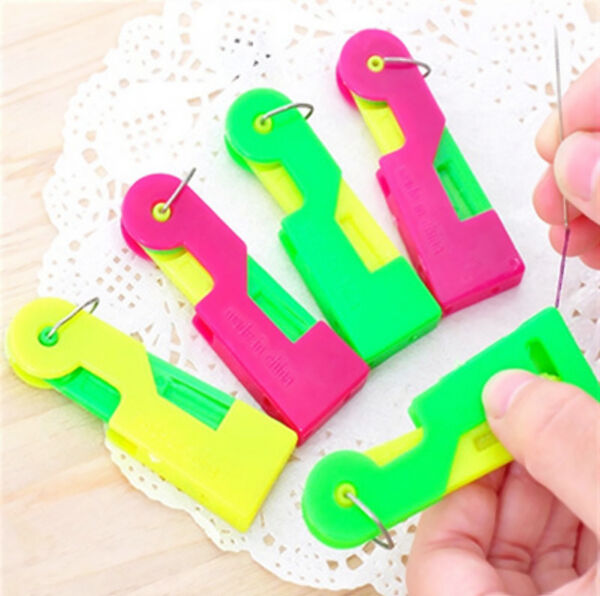 New Elderly Use Automatic Easy Sewing Needle Device Threader Thread Guide Tool E