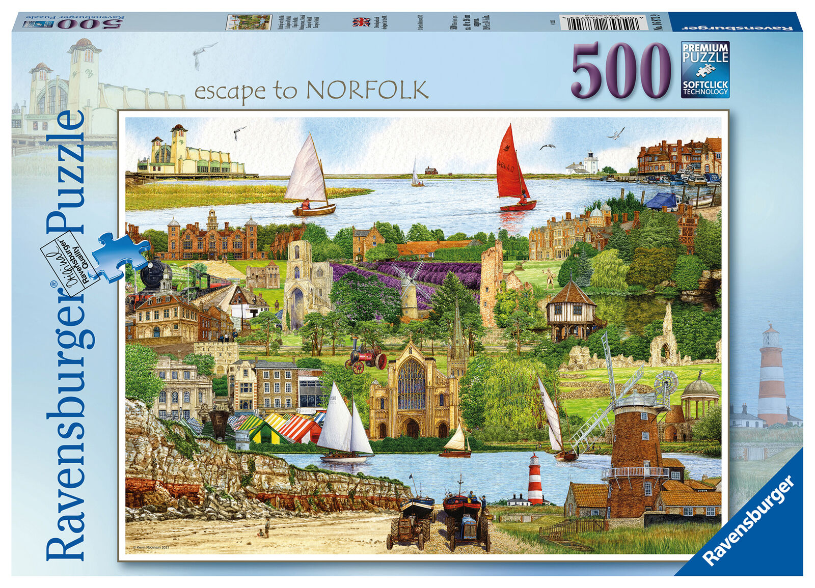 16872 Ravensburger Escape to â€¦ Norfolk Jigsaw Puzzle includes 500pcs Age 10 Year