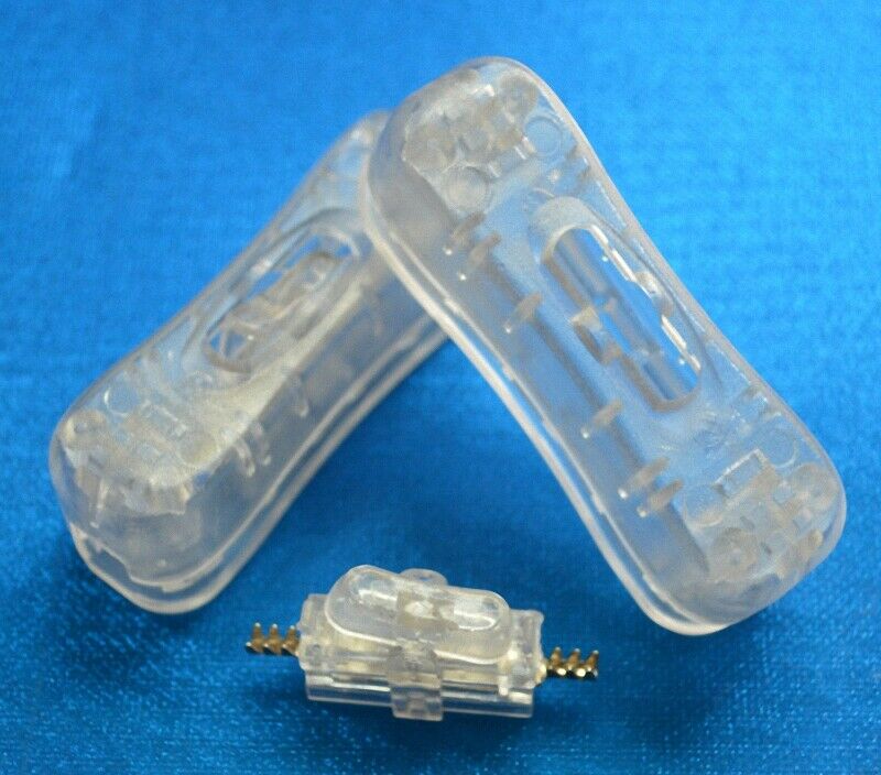 2pcs Clear In-line ON/OFF Single Pole Rocker Switch Ideal for Lamp Lighting