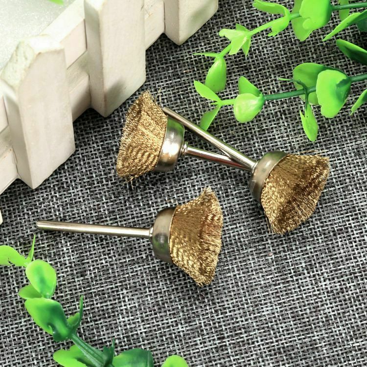 20pcs 25mm Brass Wire Wheel Brushes Bowl Polishing Rotary Tool Power Accessories