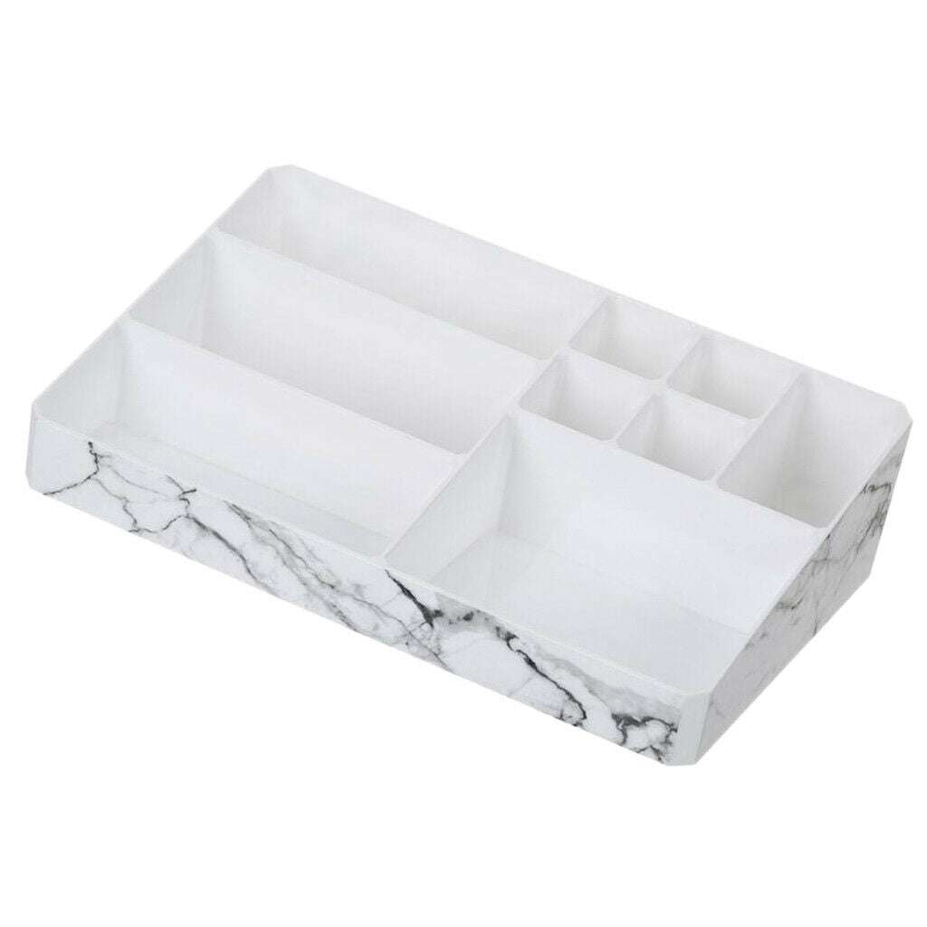 Plastic Desktop Makeup Organizer Tray Cosmetic Display Case Storage Box