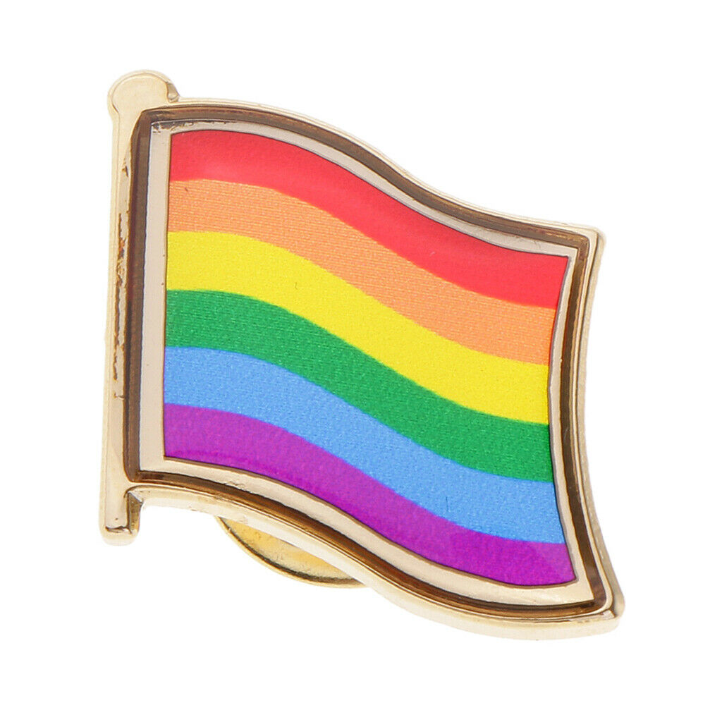 1 Piece Rainbow Flag Pin Lapel Pins Rainbow Metal Button Pin Pins Badge