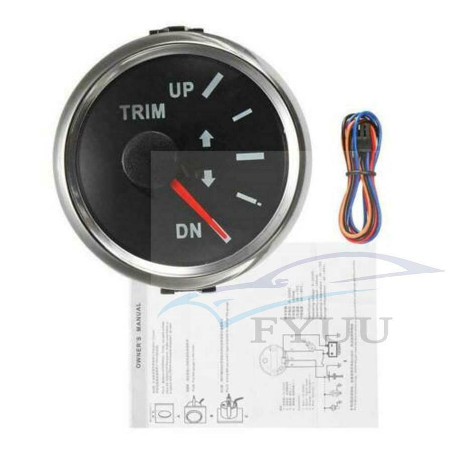 52mm Trim Gauge Meter UP-DN In Outboard Engine For Boat Marine 167-10ohms Black