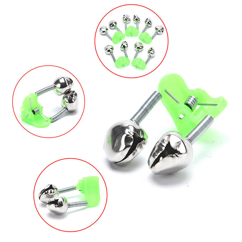 5Pcs Night Fishing Twin Rod Clamp Bell Ring Bite Alarm Tackle Accessori.l8