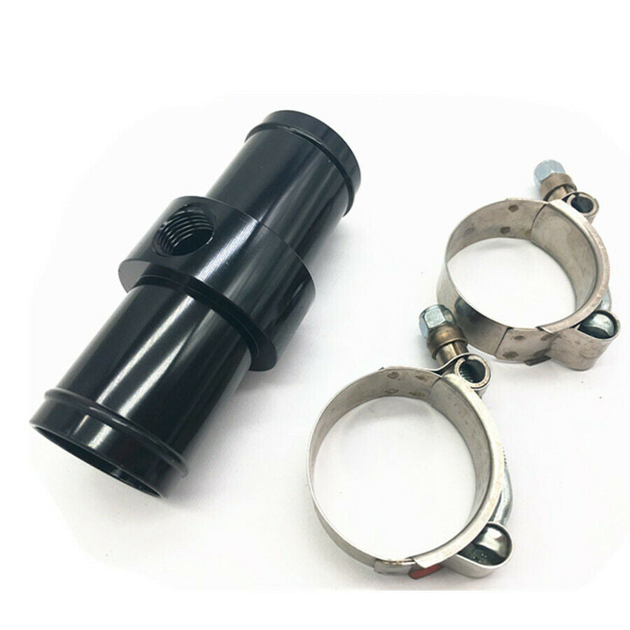 Car Inline Radiator Hose Connector 3/8 NPT Temperature Sensor Adapter & Clamps