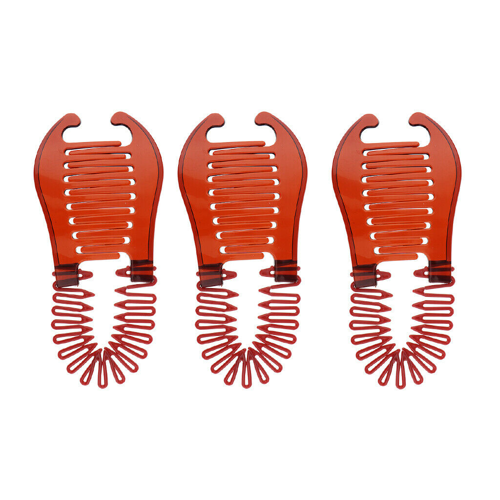 6Pcs Durable Plastic Styling Braiding Clips Donut Twist Claw Clamps Grip