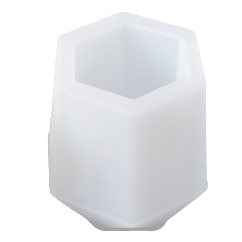 Diy Cup Silicone Mold Pen Holder Shape Epoxy Mold Hexagon Rround Mol.l8