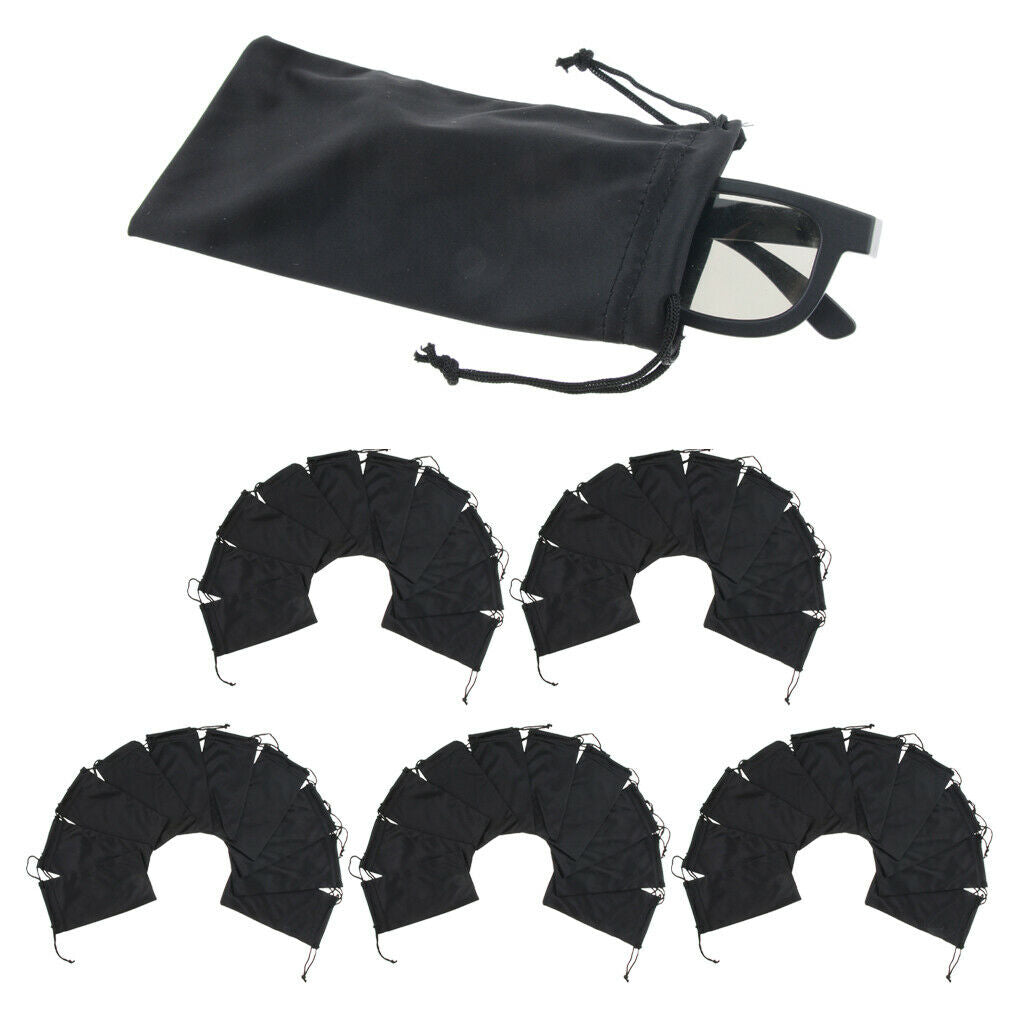 50Pcs Drawstring Pouch Eyeglasses Jewelry Cell Phone Storage Bag Case Holder