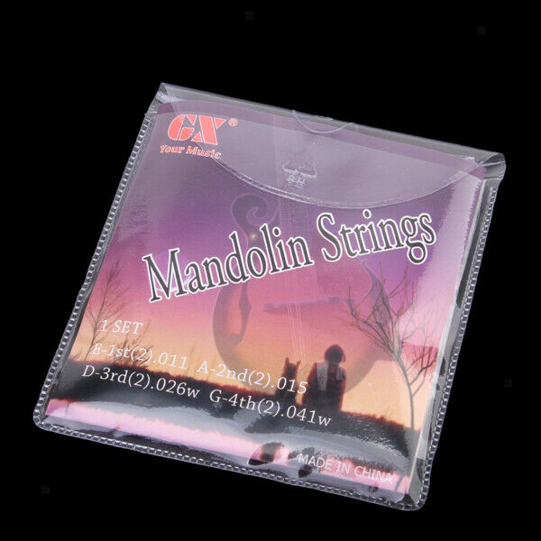 Set Of 8 Steel Strings Copper Wound For Mandolin 0.011 0.015 0.026 0.041
