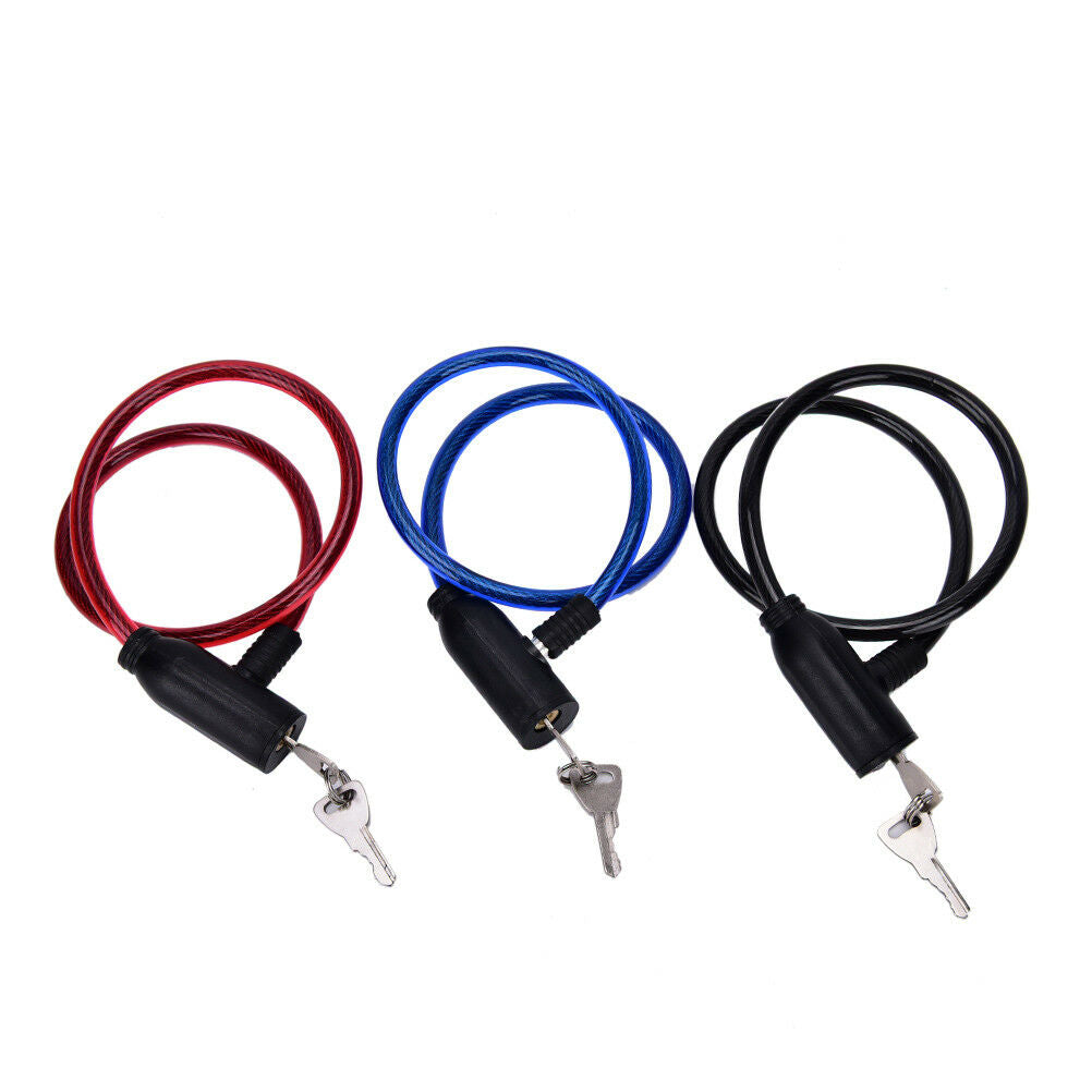 1x Cycling 8x640mm Cable Anti-Theft BikeBicycle Scooter Safety Lock With 2.l8