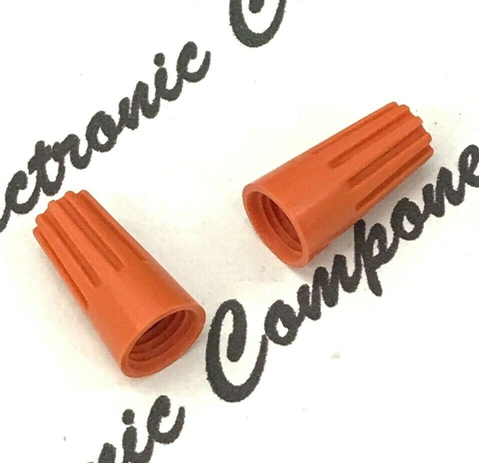 10pcs - COOPER 33-3 300V ORANGE WIRE CONN - Small size wire connectors
