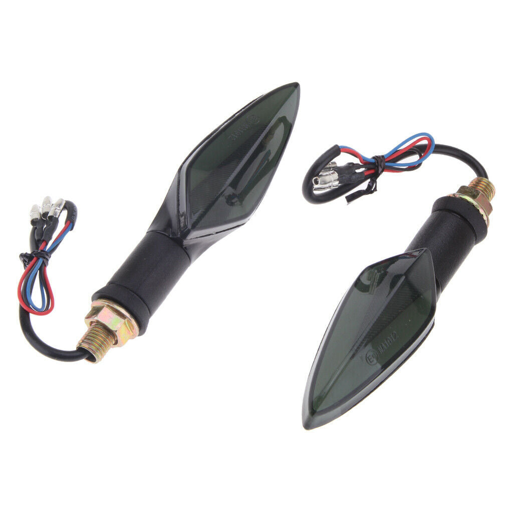 2x Universal Motorcycle Amber LED Turn Signal Indicator Blinker Light Lamp