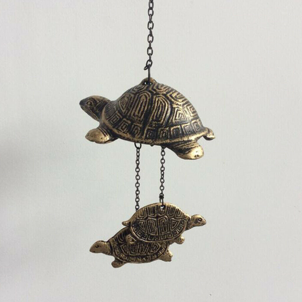 Metal Wind Chimes Tortoise Bell Pendant Home Garden Chinese Style Decoration