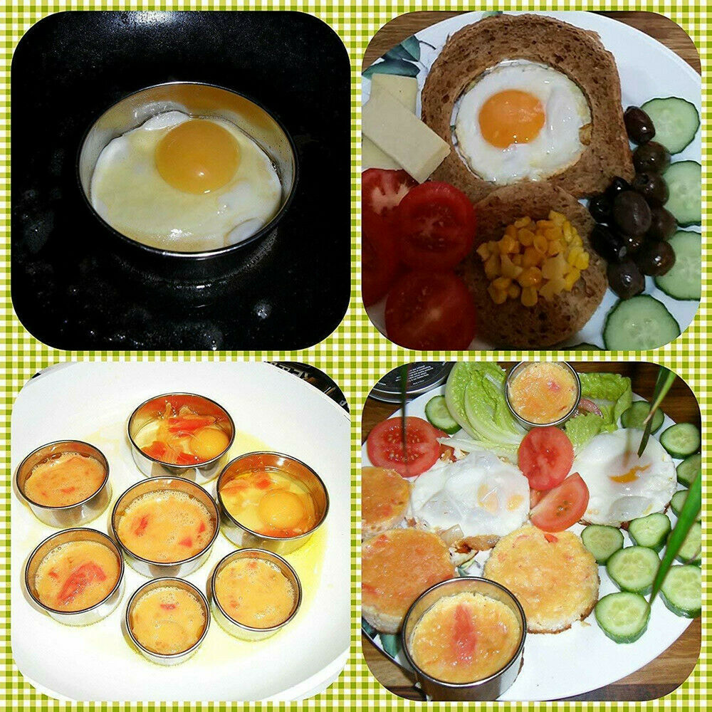 5pcs Round Circle Stainless Steel Cookie Cutter Biscuit DIY Baking Pastry Moulds