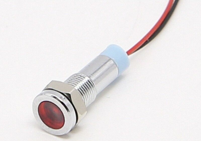 6V DC LED Indicator Pilot Signal Light Lamp Red Green Blue Yellow White 10 Pcs