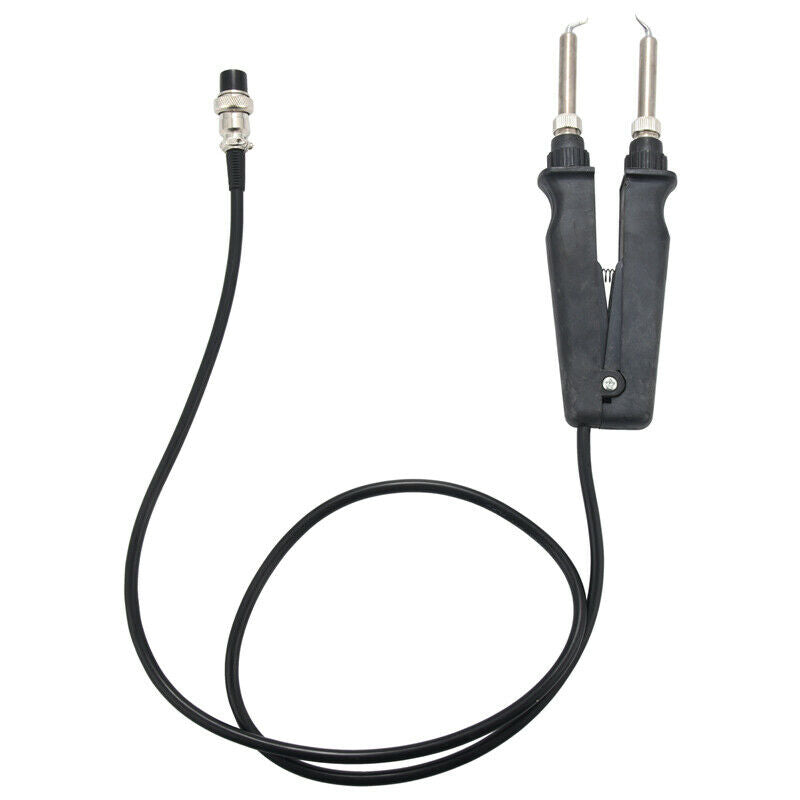 902 Esd Smd Double Solde Iron Tweezer Handle Clip Heating Plier Solde Station L3