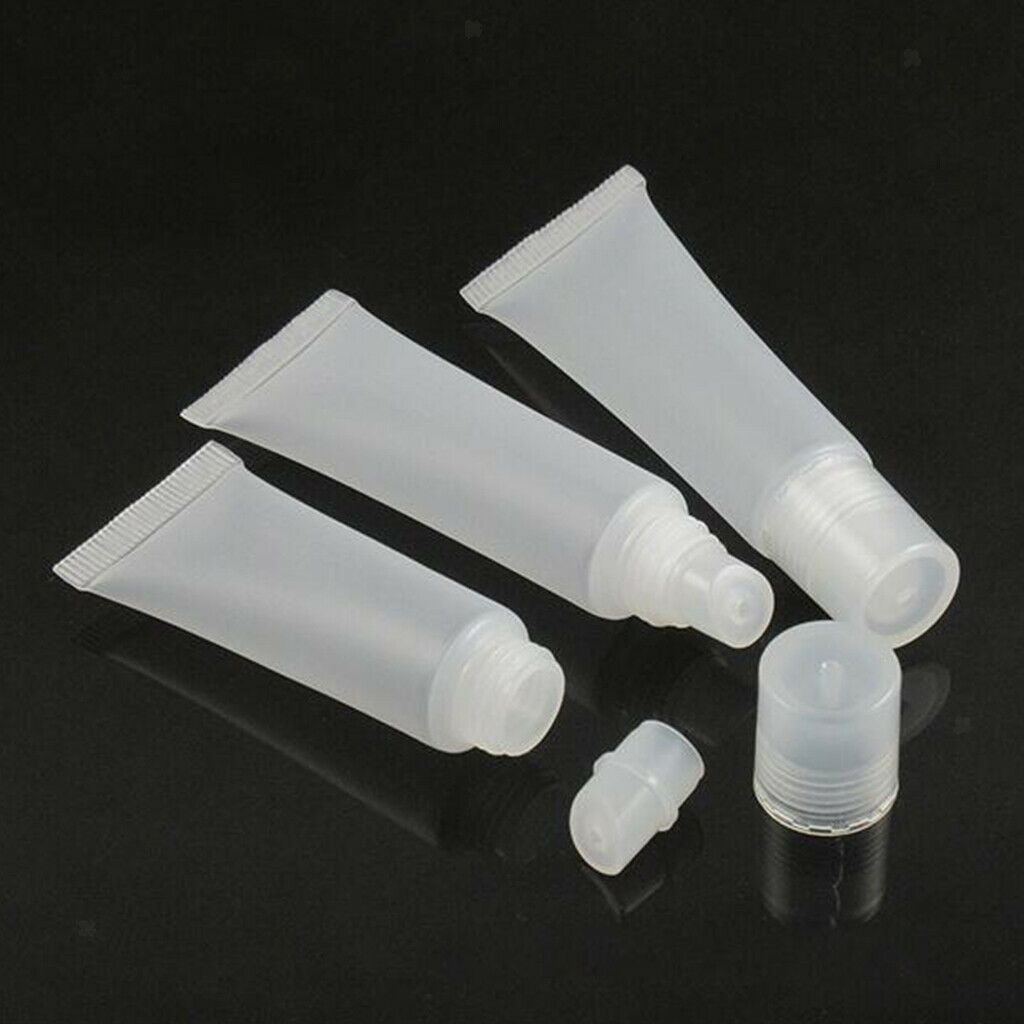 40Pcs 10ml Mini Clear Empty Lip Gloss Balm Container Tube Bottles Vials
