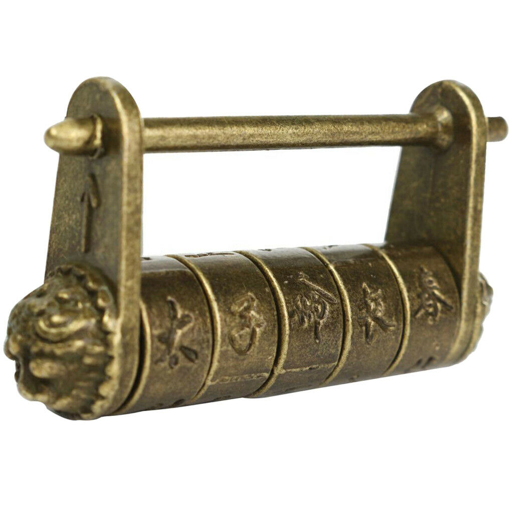 Door Cabinet Chinese Characters Password Padlock for Jewelry Box Travel