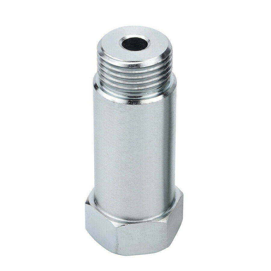 2x Universal Zinc Plated Steel Straight O2 Oxygen Sensor Extension Spacer 55mm