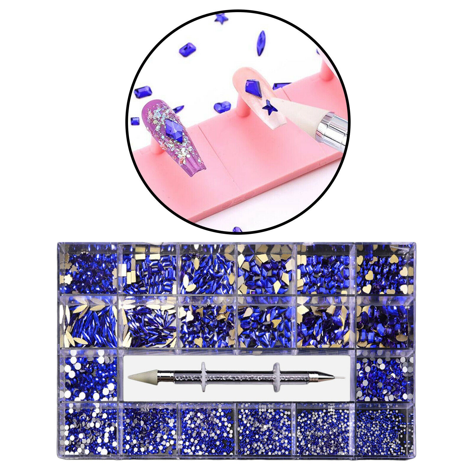 Nail Art Rhinestones Gems Diamonds Beads DIY Jewels Decoration Supplies