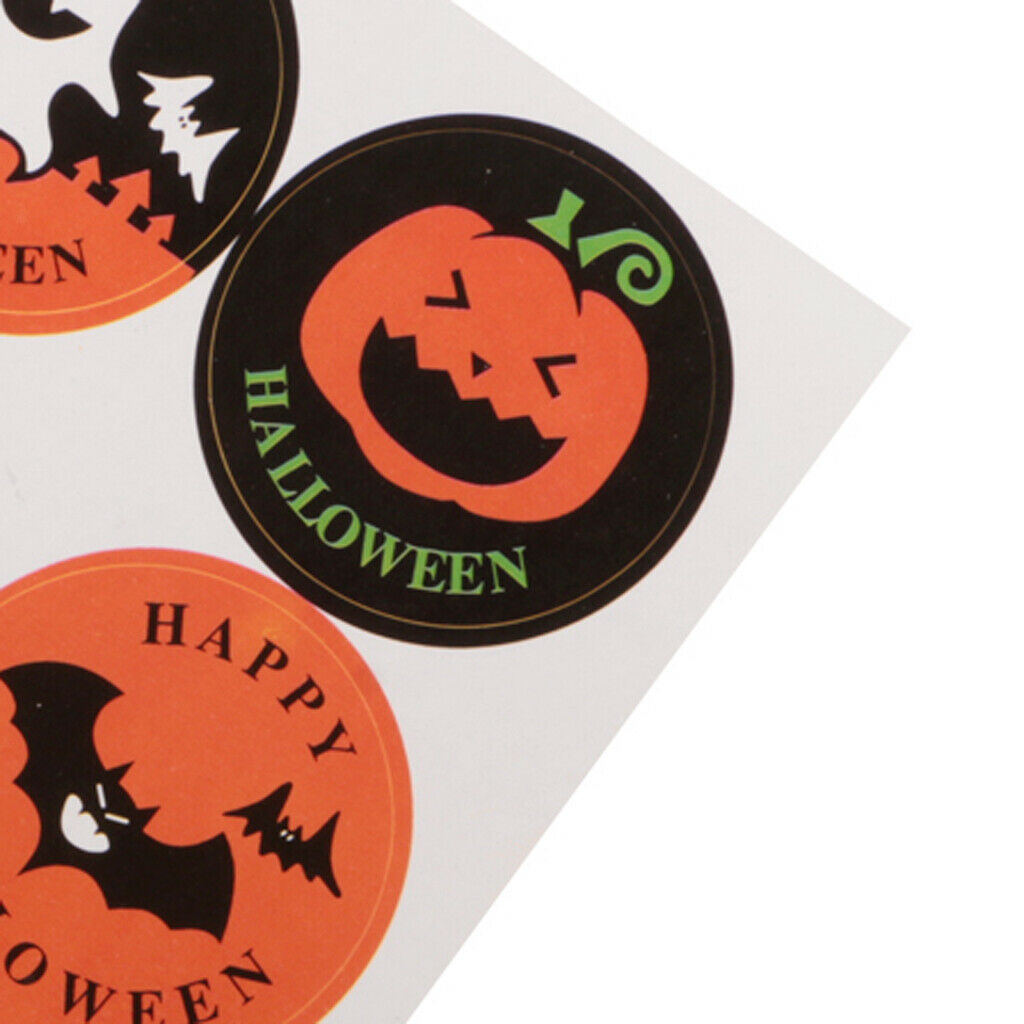 10 Sheets Halloween Stickers, Adhesive Label Stickers, Decorative Sealing Labels