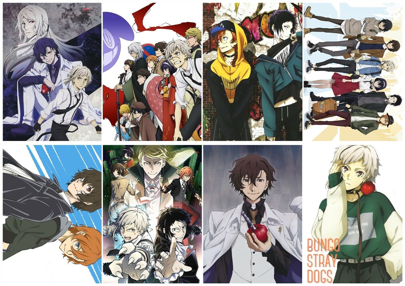 Bungou Stray Dogs Dazai Chuuya Polypropylene 8 Pieces Wall Poster A3-poster