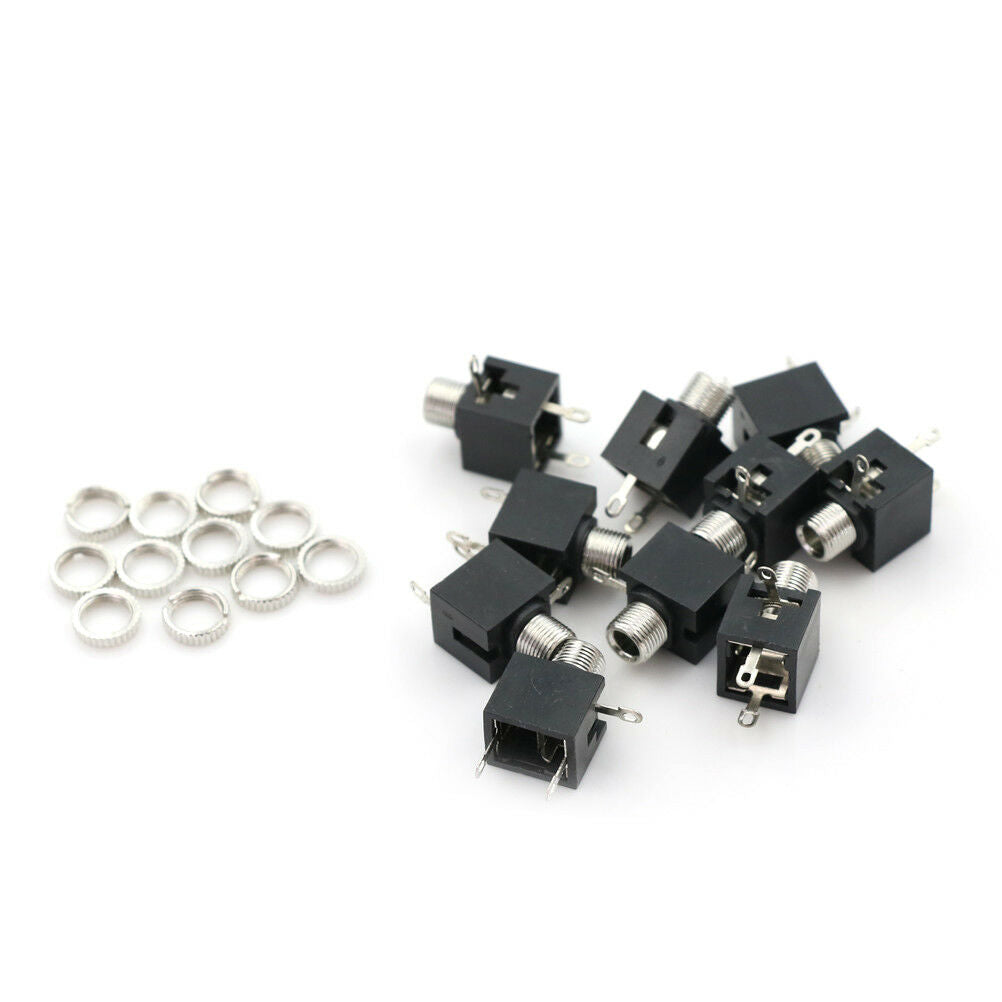 10 Pcs Panel PCB Female 3.5mm Headphone Jack Audio Connector.l8