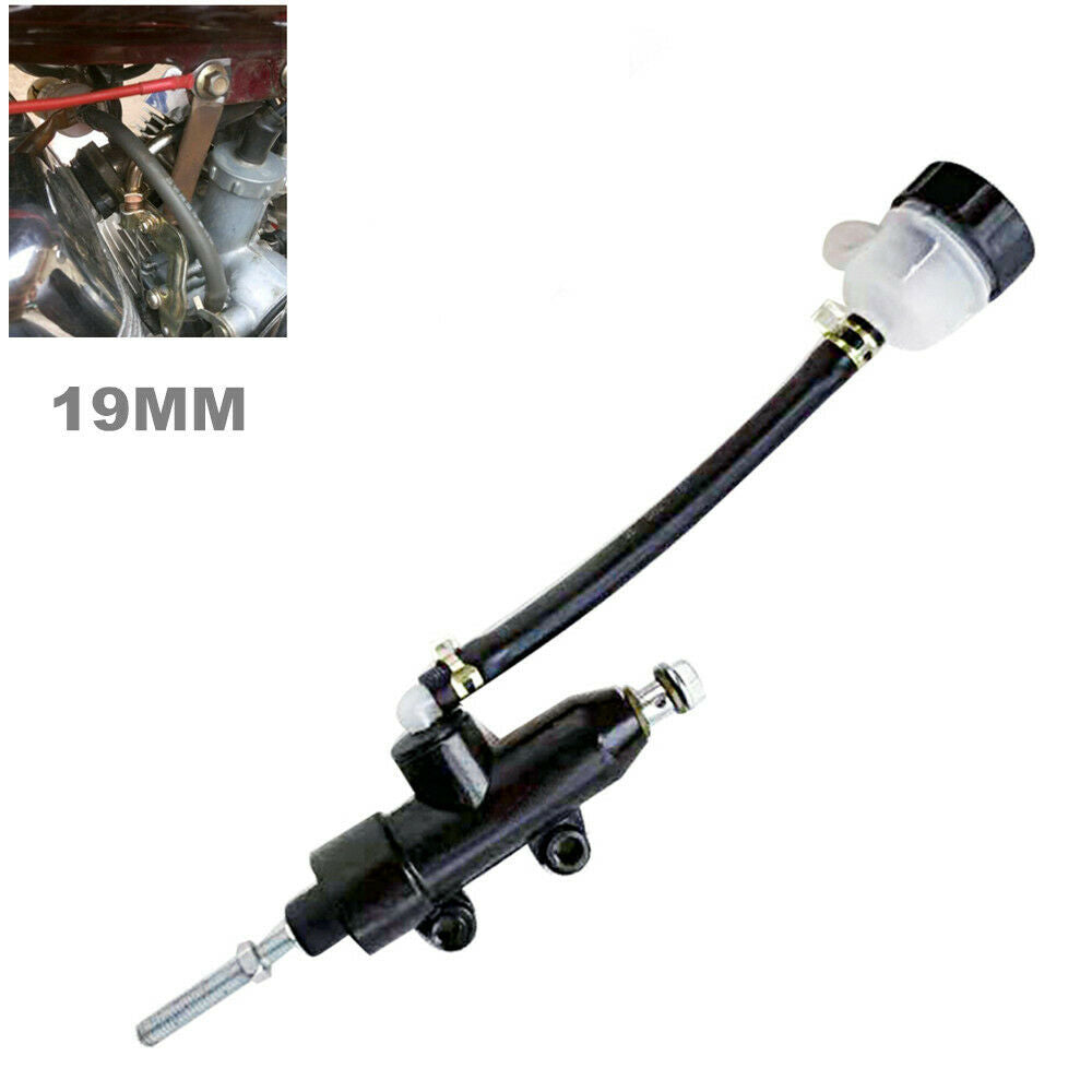 19MM ATV Motorcycle Large Plunger Rear Brake Master Cylinder + Oil Cup Reservoir