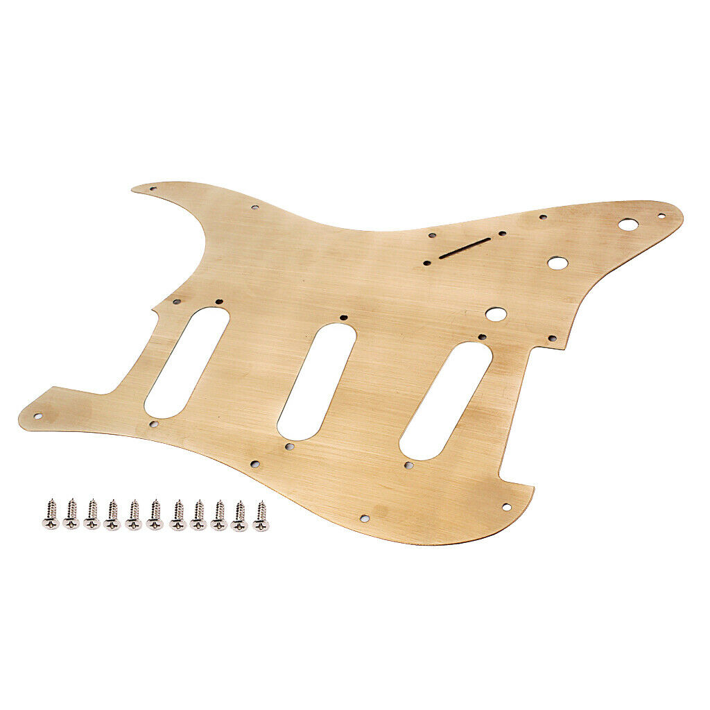 Bronze SSS Pickguard 11 Holes Scratch Plate for ST Electric Guitar Parts