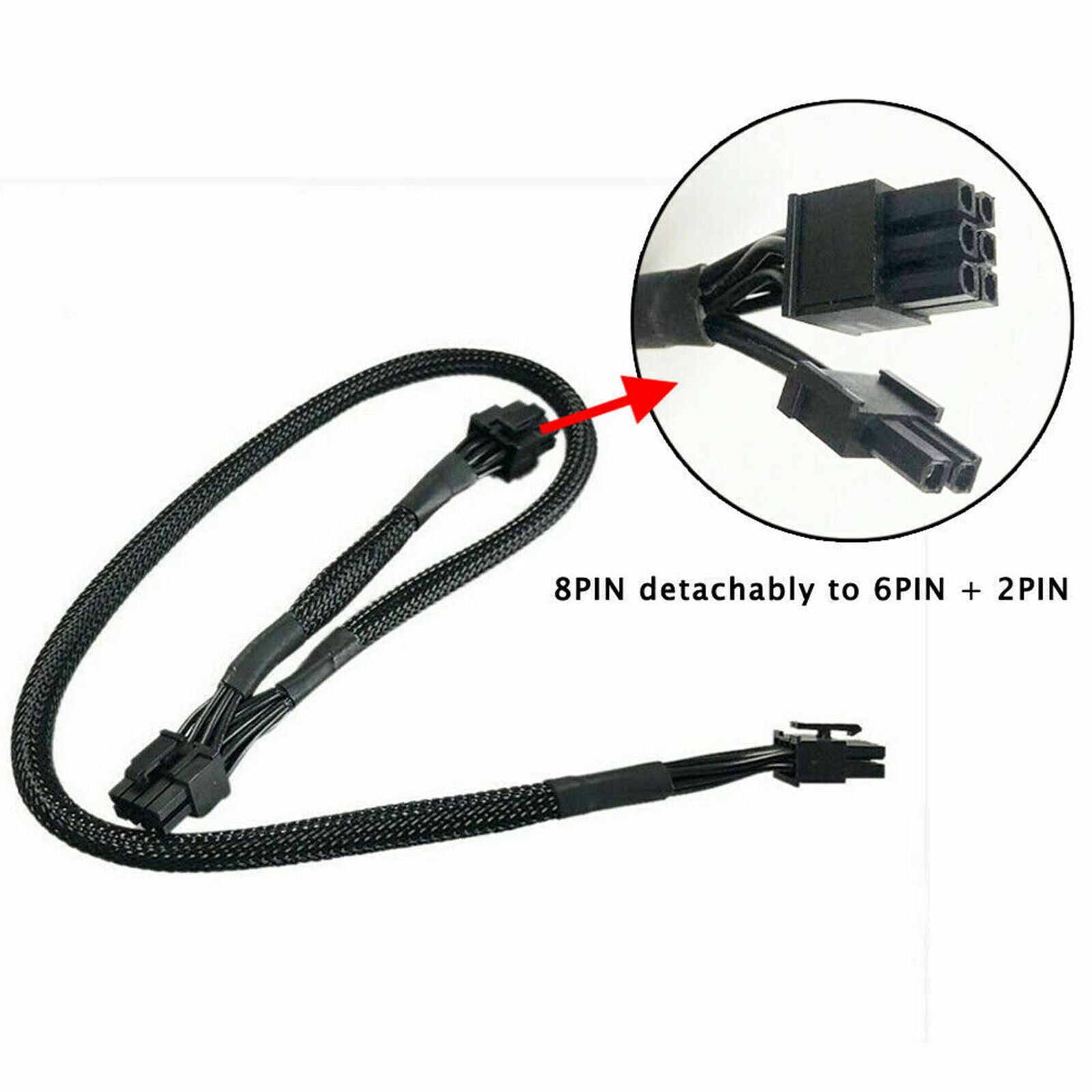 3 Pcs 8 PIN TO DUAL 8 pin(6+2)(6+2) PCIE VGA Power Cable FOR EVGA Supernova TOC