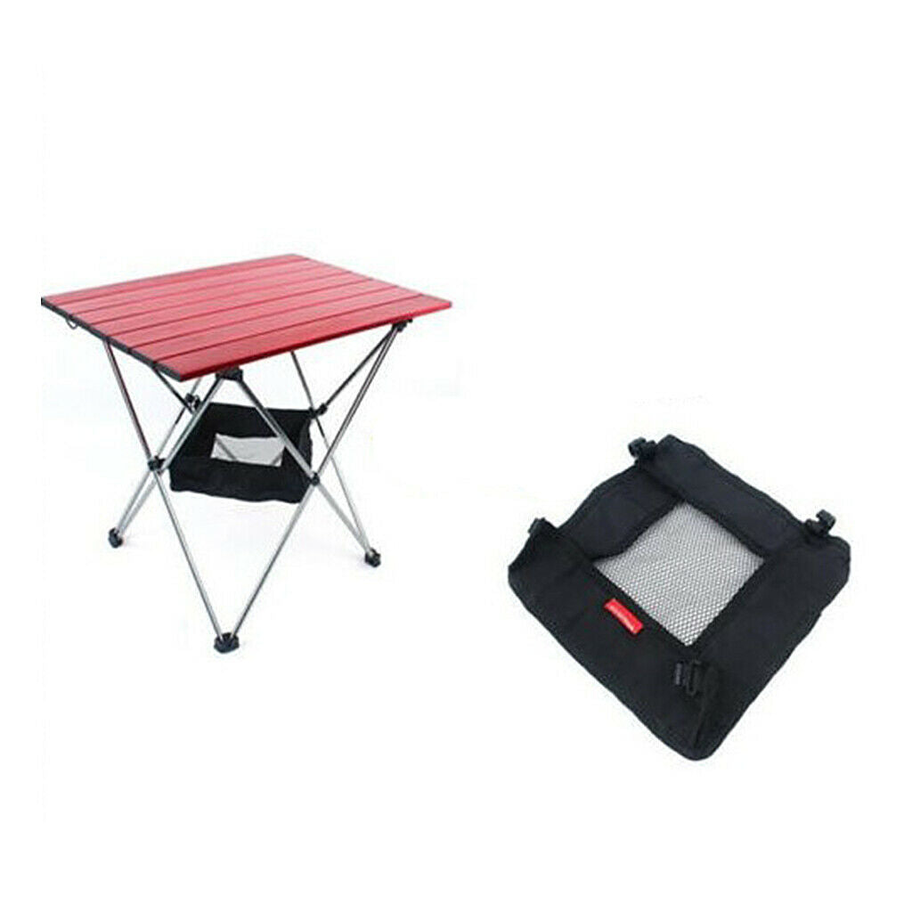 2pcs Folding Table Hanging Net Bag Dining Storage Net Grid Basket Outdoors
