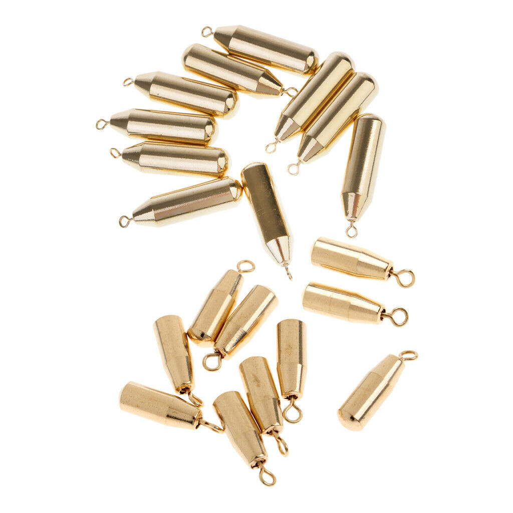 20pcs Weights  Brass Drop Shot Perch Pike Sea Tackle Deep Sea Fishing Trolling