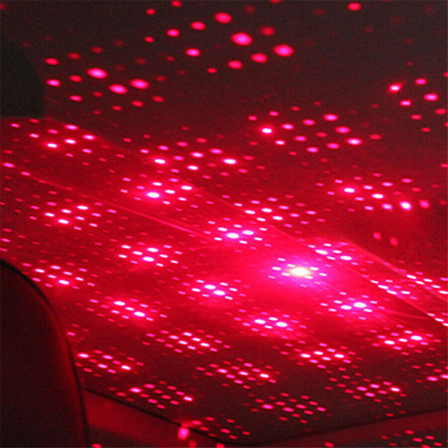 Car Roof Projector Lamp Starry Lights Ambient Atmosphere Neon Interior USB Plug