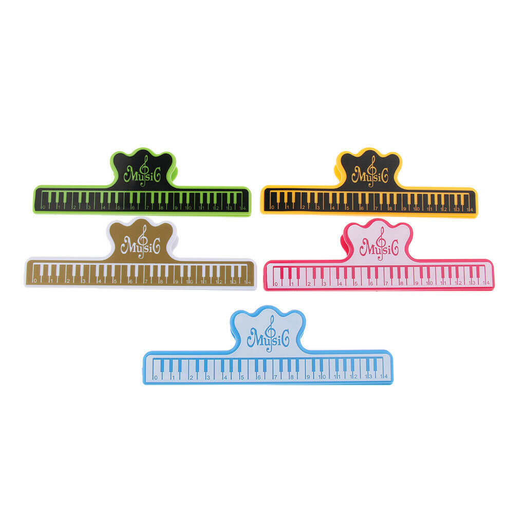 5pcs Music Note Holder Page Clip for Music Sheet Book Instrument Parts Piano