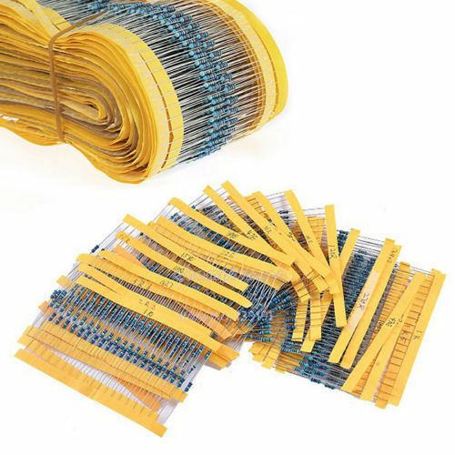 600pcs 30 Values 1/4W Metal Resistors Resistance Assortment Kit Set 1% Accuracy