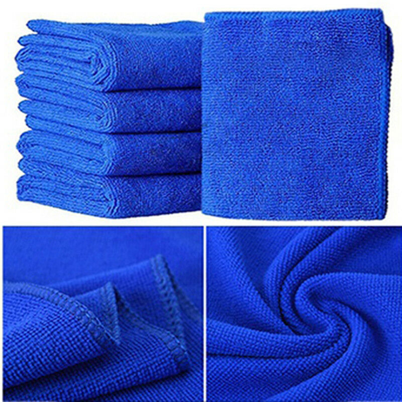 5Pcs BlueSoft Auto Car Micro Wash Cloth Cleaning Towels Hair Drying Duste.l8