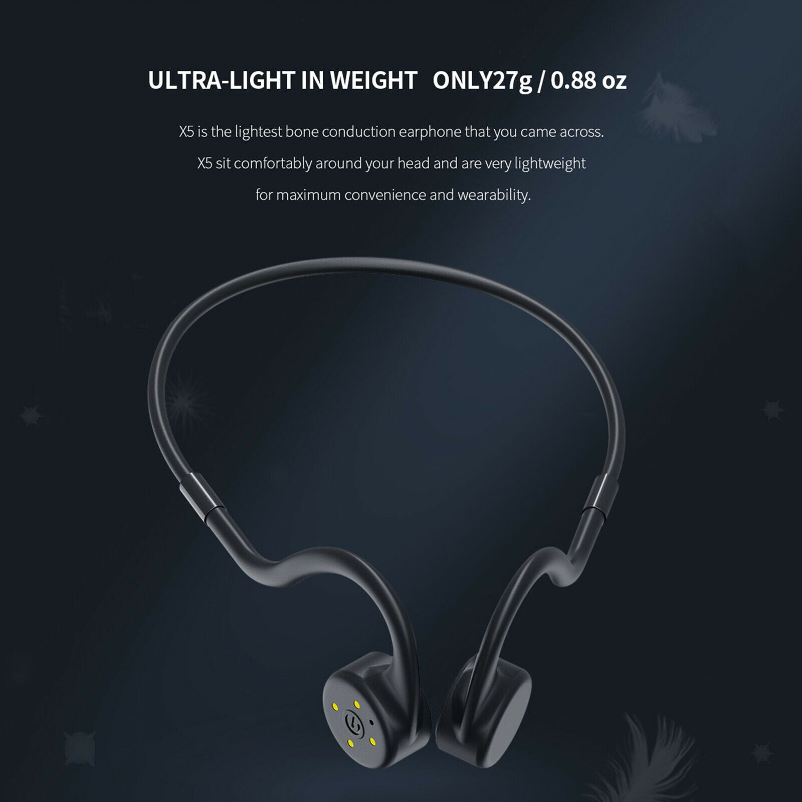 Bone Conduction Wireless Swimming Headphones IPX8 Earphone for Driving Sport