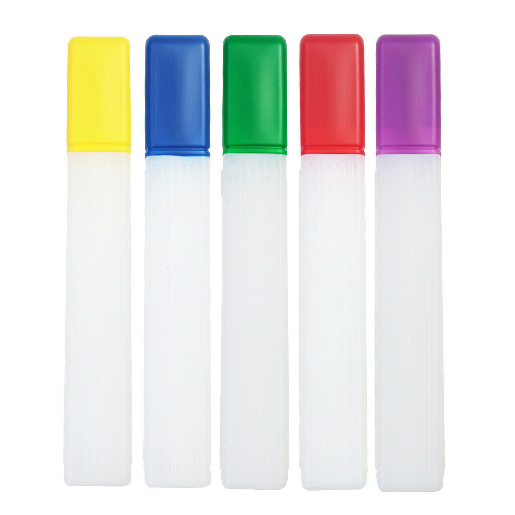 5pcs Plastic  Storage Tube with , Cases for