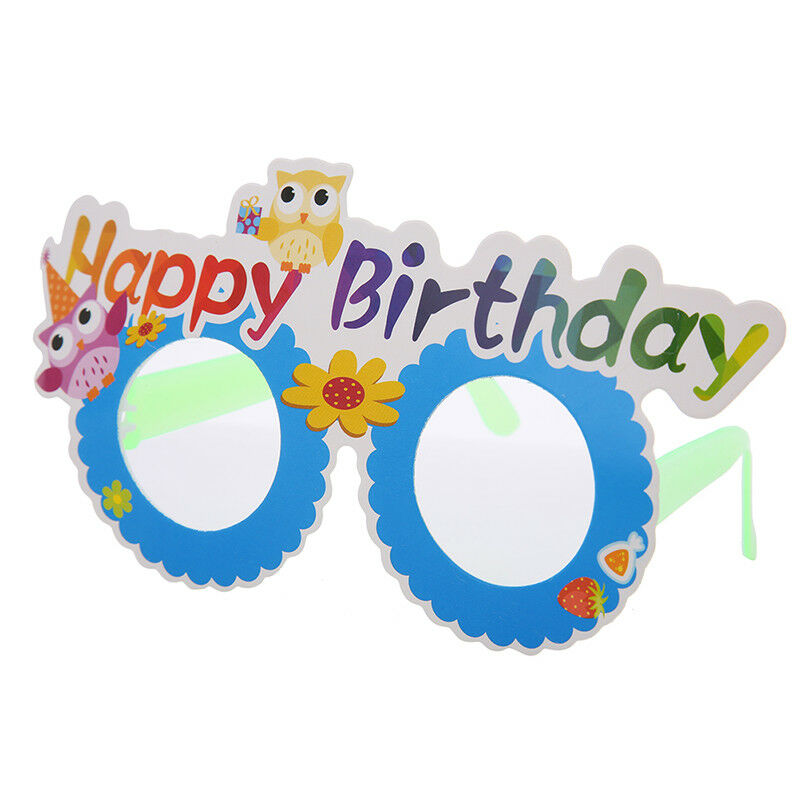 1pcs Cartoon funny party paper glasses happy birthday theme party supplie.l8