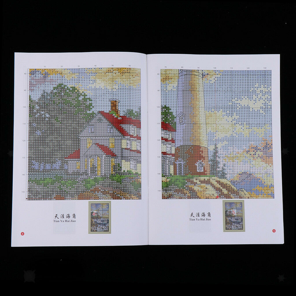 Stamped Cross Stitch Kits DIY Needlework Kits - Lighthouse Pattern 11 Count