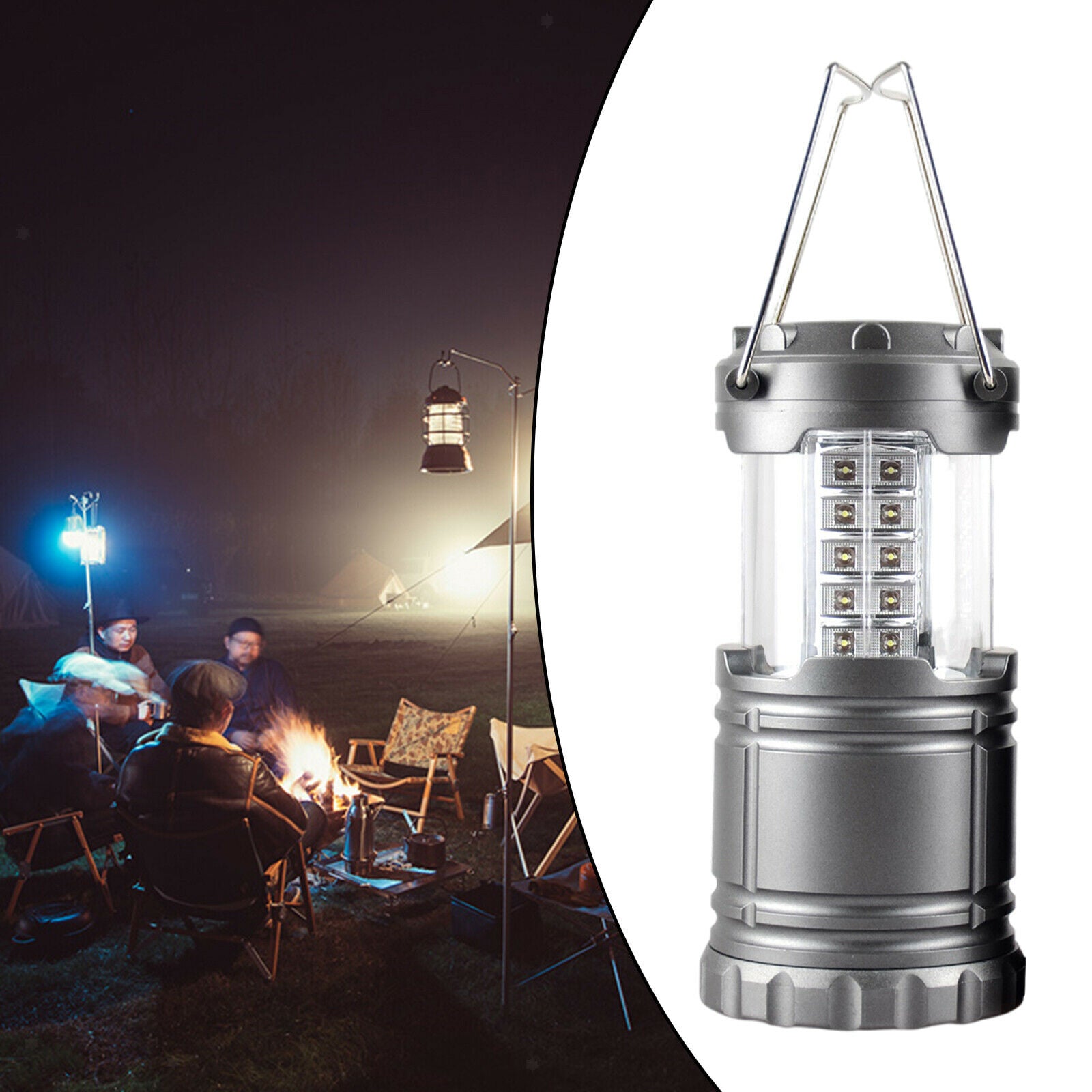 LED Camping Lantern Portable Hand Light Tent Hanging Lamp Hiking Nightlight