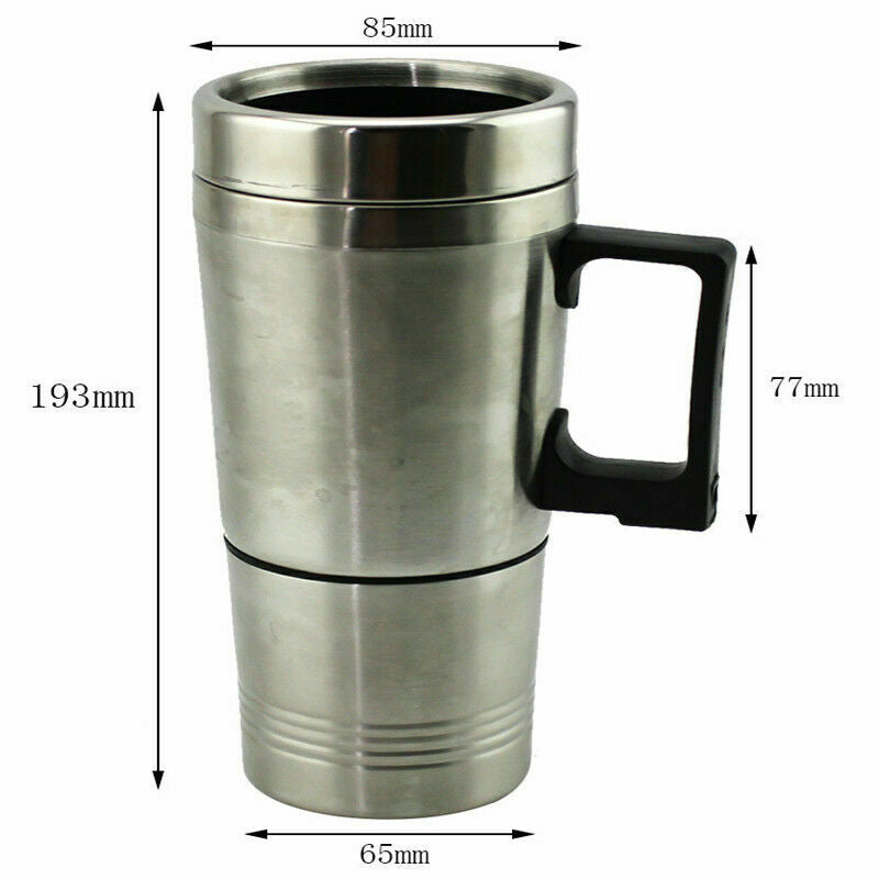 12V Stainless Steel Car Camping Heating Cup Milk Water Tea Coffee Bottle Warmer