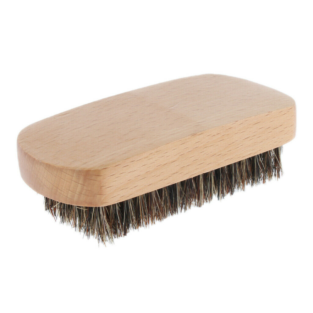 Pocket Wood Beard Brush Mustache Grooming Brush for Salon Barber or Home Use
