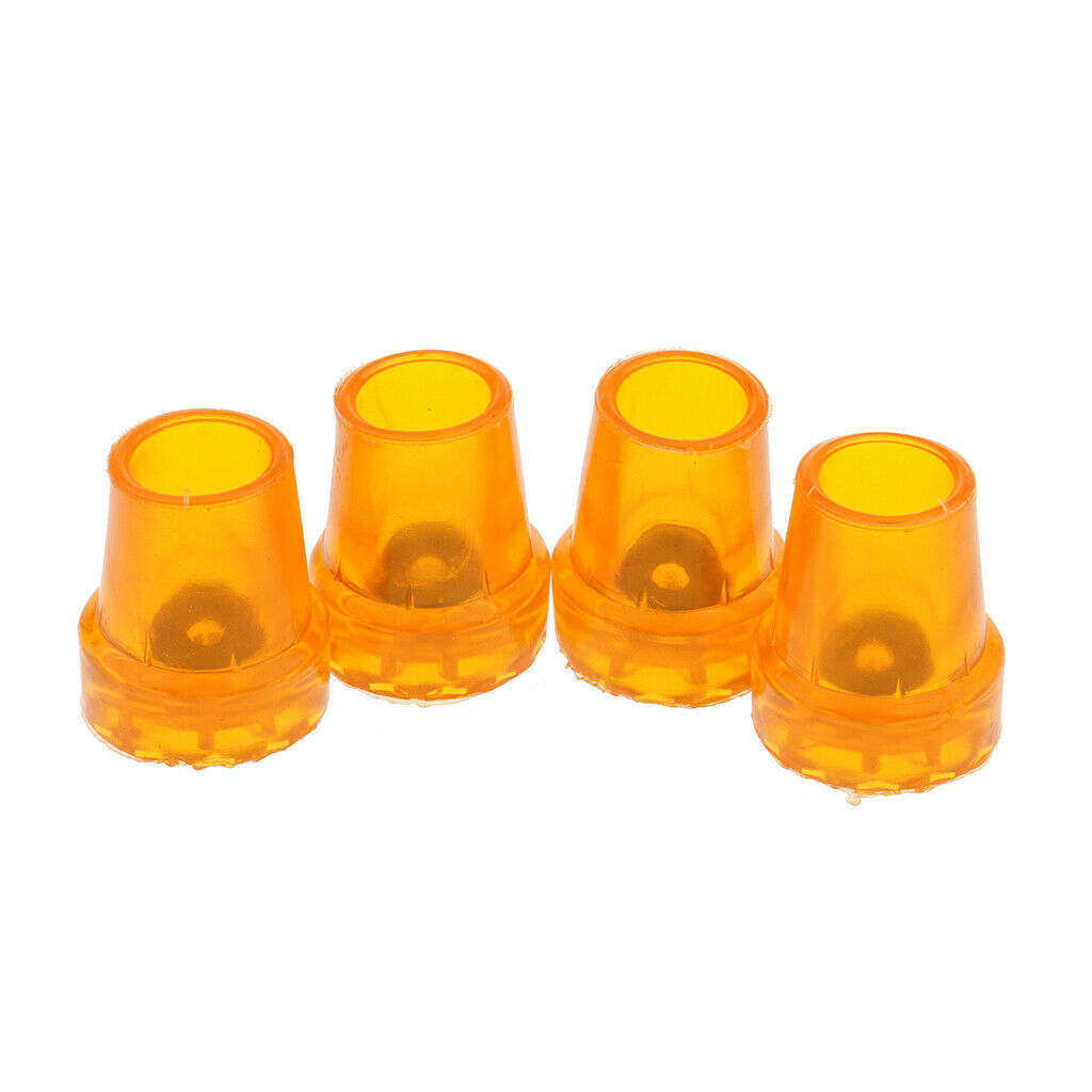 4pcs Trekking Pole Caps Walking Stick Ferrules Non-slip Foot Cover - Replacement