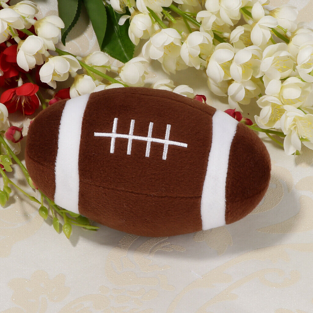 Pack of 2 Soft Stuffed Sport Ball Rugby Football Baby Plush Non-toxic Set