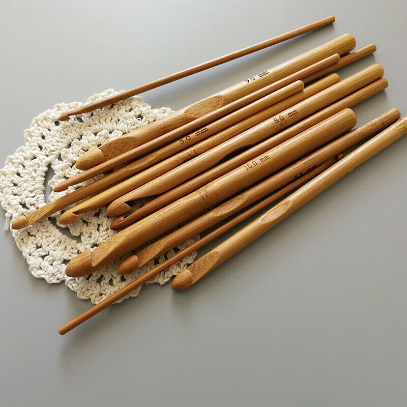 Bamboo Crochet Hooks DIY Craft Needle Circular For Sweater Scarf Gloves Hat New