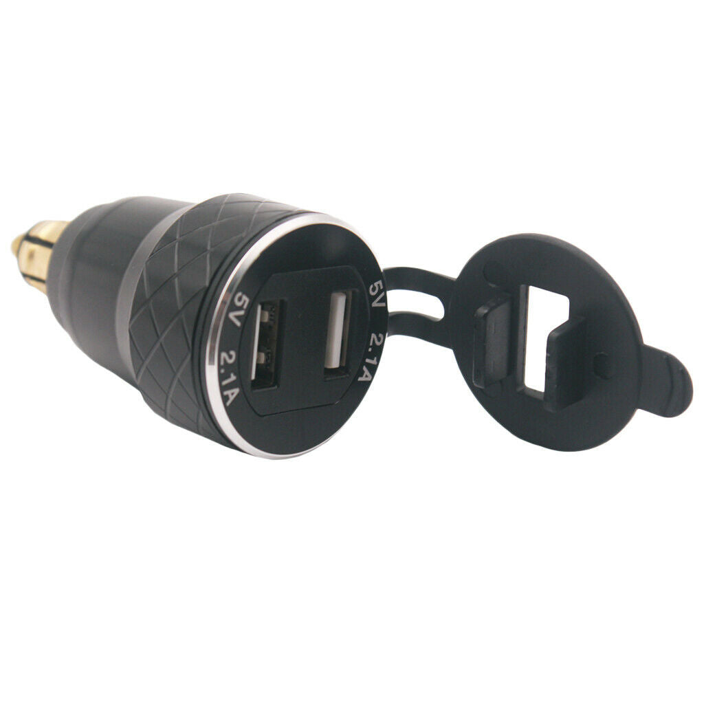 Motorcycle DIN Socket Hella to Dual USB Charger For BMW R1200GS 5V 4.2A 2x